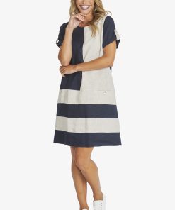 colour block linen dress (p595542)