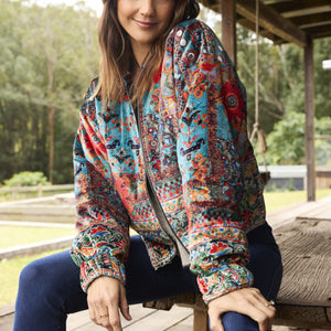 bomber velvet jacket (62817)