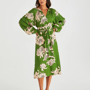 antonie belt linen dress (20055dw)