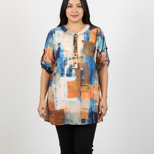 3/4 tab slv. placket top (2106)