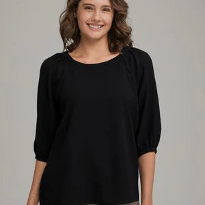 marilyn 3/4 raglan slv. crepe top (2271)