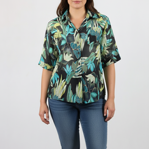 s/s rayon print shirt (24001)