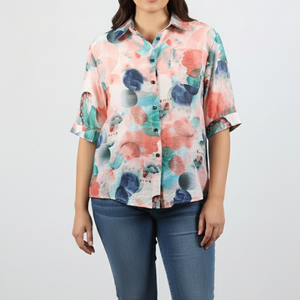s/s rayon print shirt (24001)