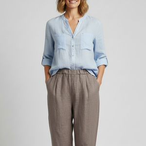 100% linen dolce lace shirt (et357)