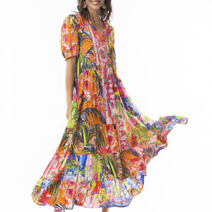 V maxi dress (30152)