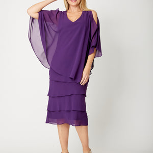 tiered cape dress (wod31793)