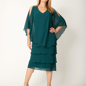 tiered cape dress (wod31793)