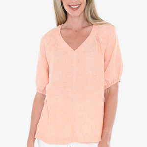 gather v-neck top (596j3002a)