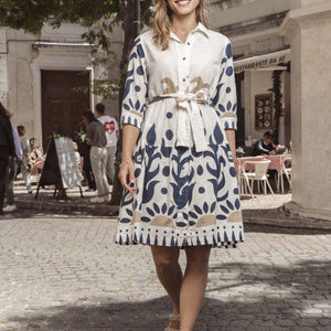 dress tie waist dress (40194)