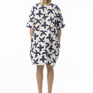 boxy elbow slv dress (40195)