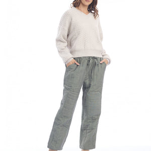 linen quilted pant (72577m)