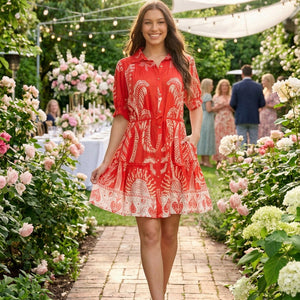 josey tie flair slv. dress (30316)