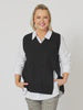 vicky side split knit vest (44373)
