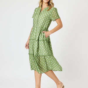 Basil spot dress (47697)