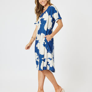 barcelona print dress (47856)