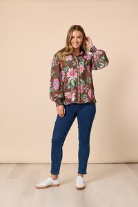 bouquet print shirt (48896)