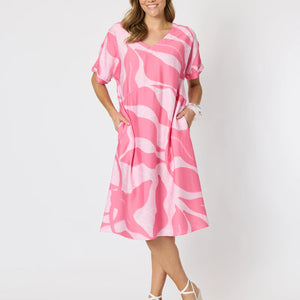 bay leaf print dress (50232)