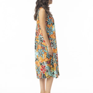 guaratiba dress v pleated s/less (61744)