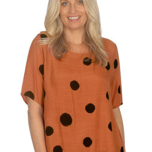 breeze spot print top (6311)