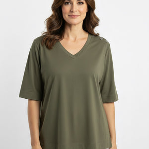 button shoulder top (6358)