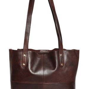 soft leather row finish tote (6805)