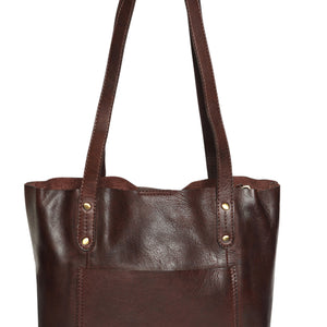 soft leather row finish tote (6805)