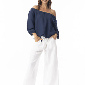 linen wide leg pant (76070w)