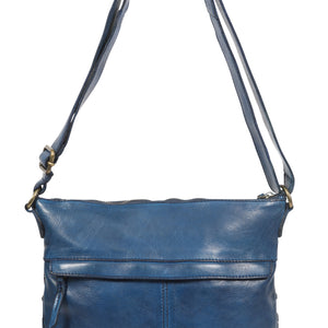 vintage cow leather x body bag/fro (7712)