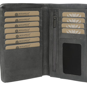 vintage leather multi wallet (7838)