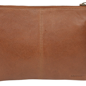 vintage leather wrislet front woven (7860)
