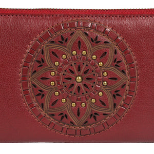 vintage leather RFID zip (7861)