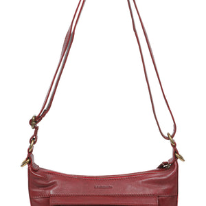 vintage leather cross body back zip (7867)
