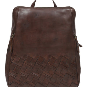 vintage leather multi  back pack (7875)