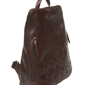 vintage leather multi  back pack (7875)
