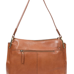 vintage leather large shoulder bag (7876)