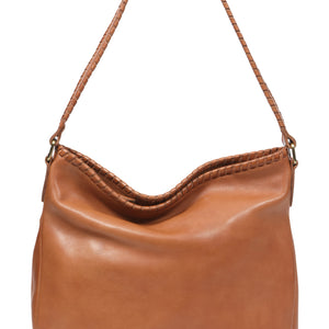 vintage leather large shoulder bag (7881)