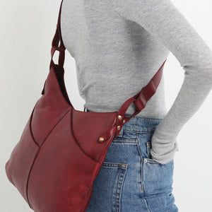 vintage leather large cross body (7882)