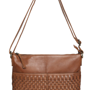 vintage leather xbody  (7932)