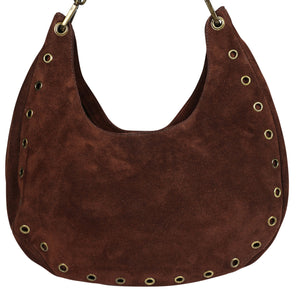 suede leather hobo front eyelids (7956)