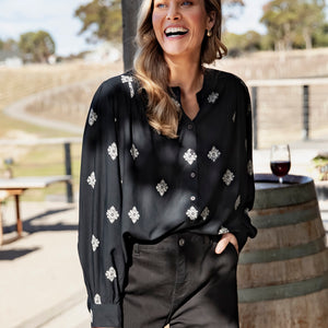 georgina print blouse (8158019)