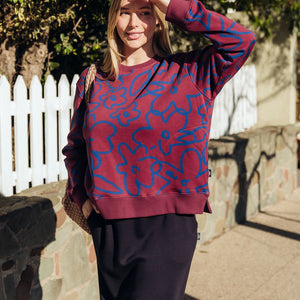 freedom floral crew sweater (8177205)