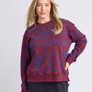 freedom floral crew sweater (8177205)