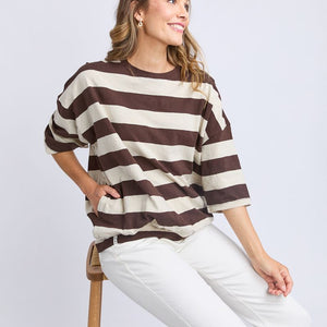 Mazie block stripe sweat (81X4398)