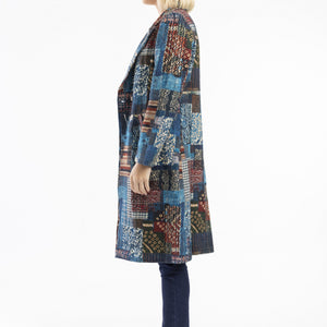 printed long coat (62738)