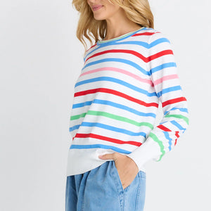 indie stripe cotton sweater (bb4134)
