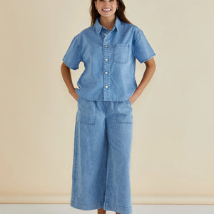 Saffra short sleeve denim shirt (BB8460)