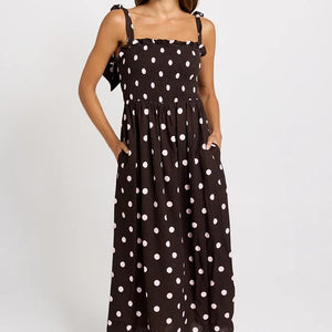 shirred maxi dress (bb8632)