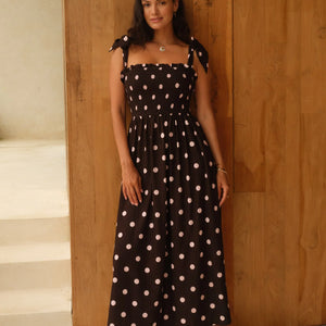 shirred maxi dress (bb8632)