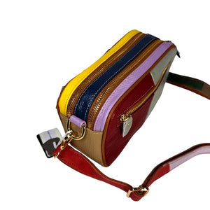 puzzle block leather bag (BG360059)