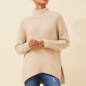 wool/b high neck pullover (kp514805)